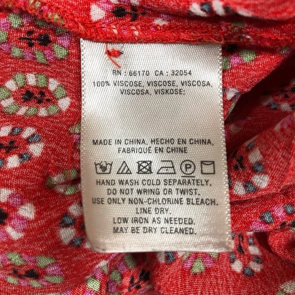 MAEVE Vicki Sleeveless shirt dress red Asymmetrical hem Size 4 - Picture 4 of 5